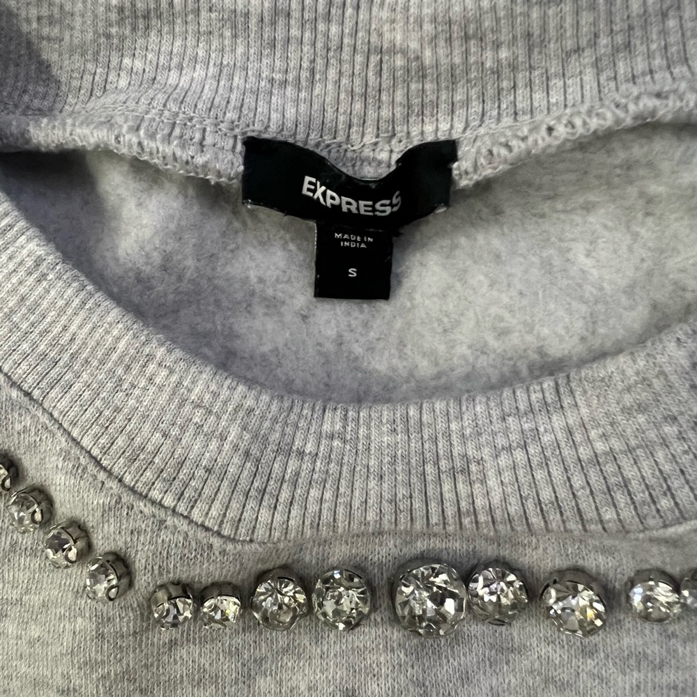192. Express Embellished Jeweled Crew Neck Sweater - Picture 8 of 8